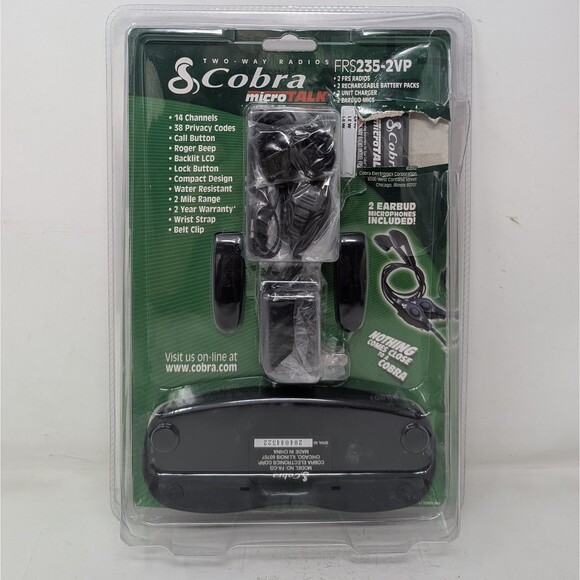 Cobra MicroTalk FRS235 Gray 14 Channel Portable 2-Way Radio Walkie Talkies NRFB - Picture 2 of 8